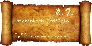 Marczinkech Teónia névjegykártya